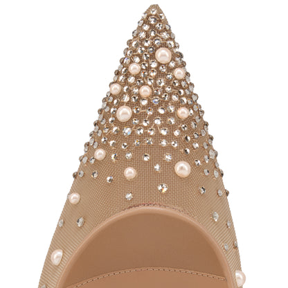 Christian Louboutin Miss Z Degrastrass Perla Women Shoes | Color Nude