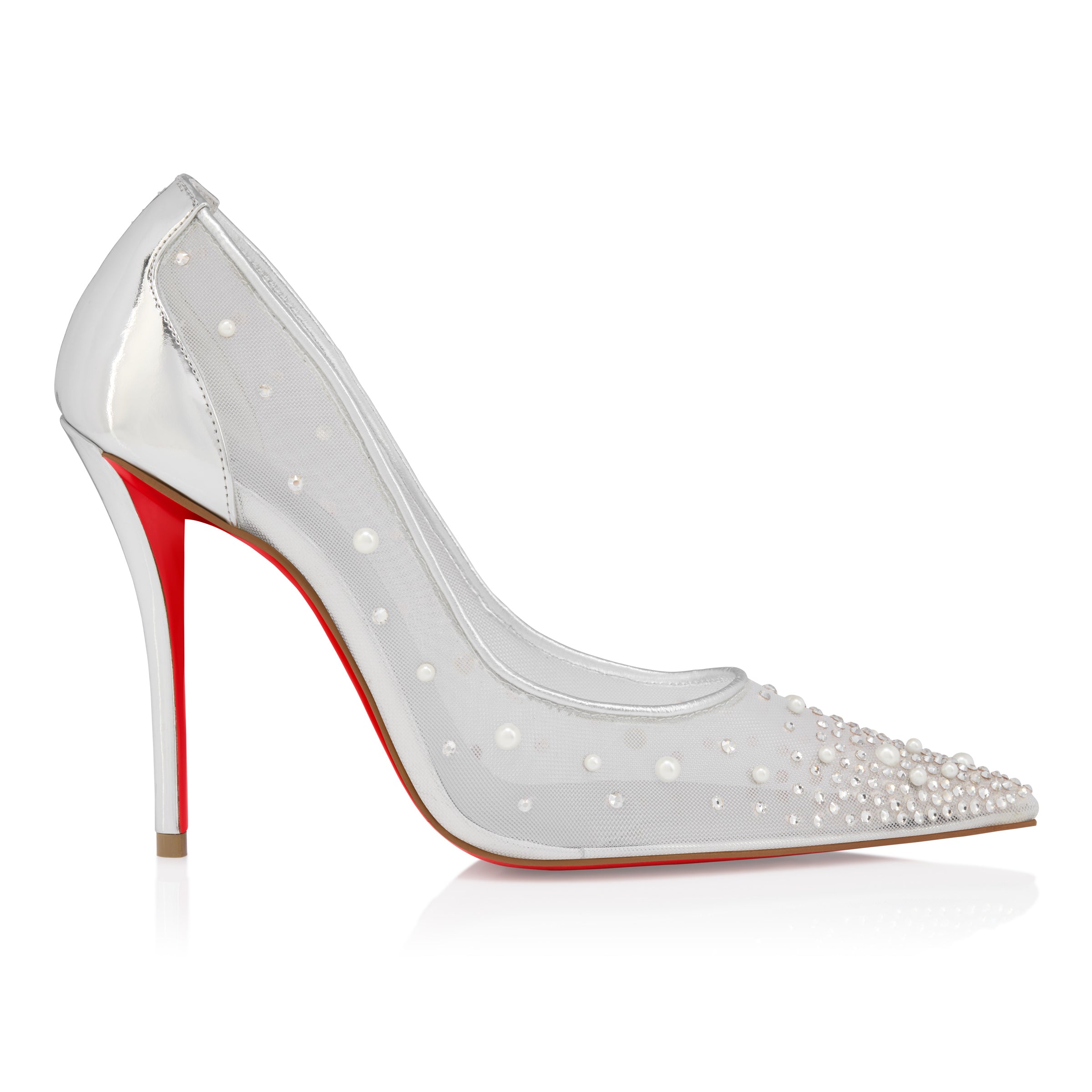 Christian Louboutin Miss Z Degrastrass Perla Women Shoes | Color Silver