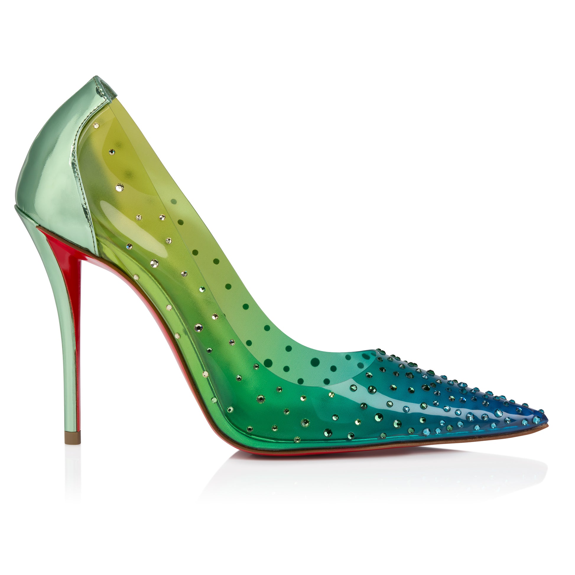 Christian Louboutin Miss Z Degrastrass Pvc Women Shoes | Color Green