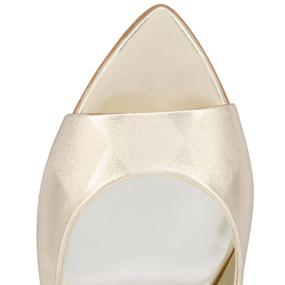 Christian Louboutin Miss Z Mule Women Shoes | Color Gold