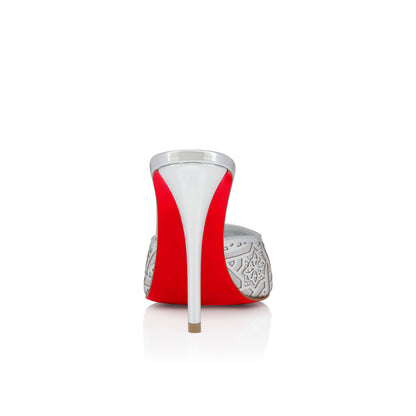 Christian Louboutin Miss Z Mule Carouba Women Shoes | Color Silver