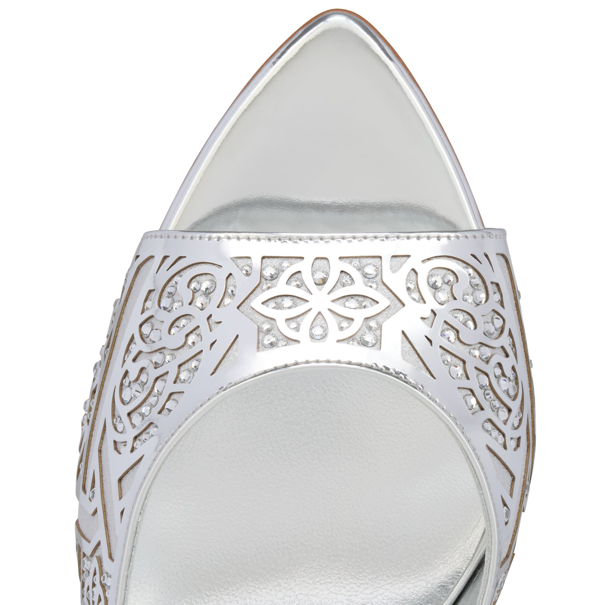 Christian Louboutin Miss Z Mule Carouba Women Shoes | Color Silver
