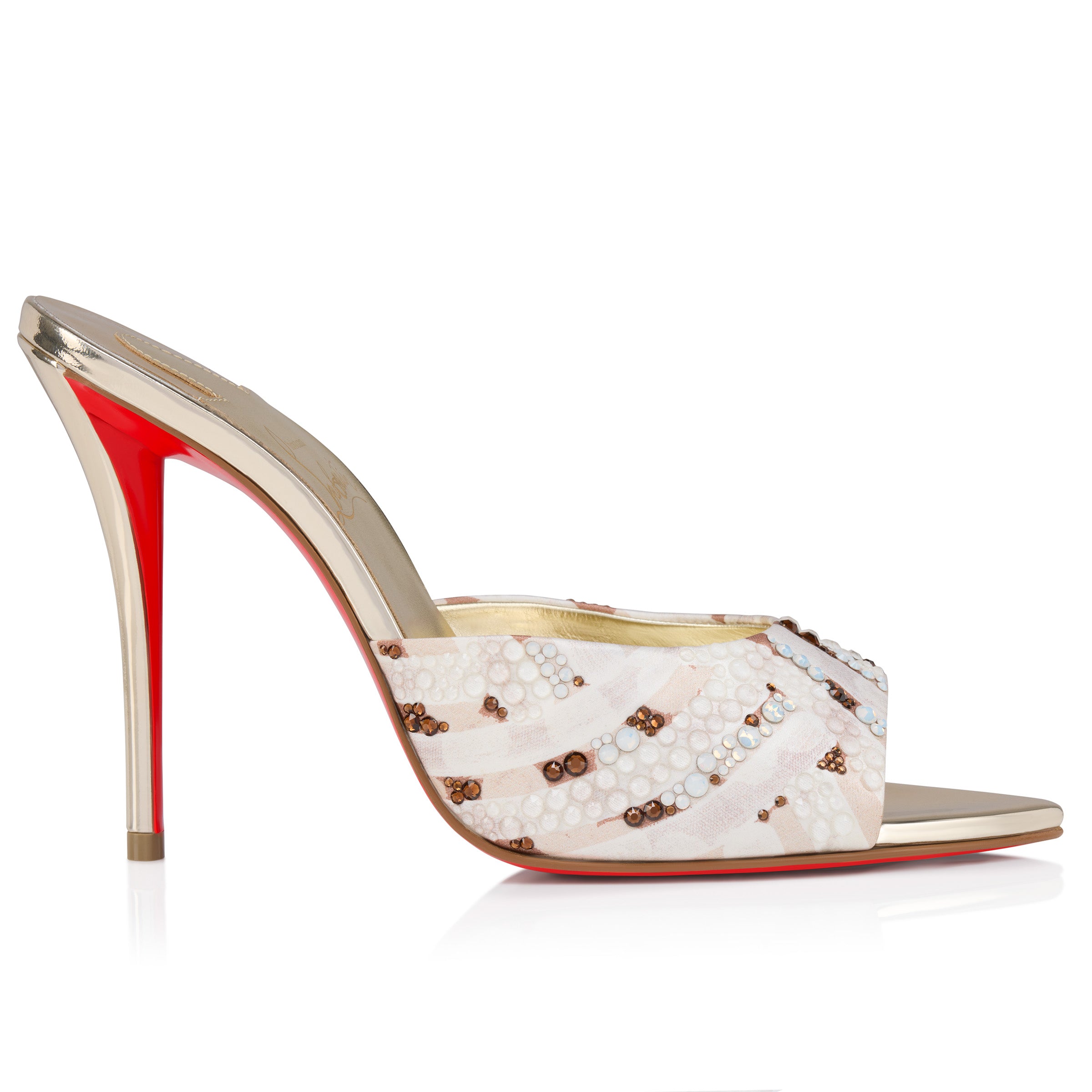 Christian Louboutin Miss Z Mule Gaagal Strass Women Shoes | Color Beige