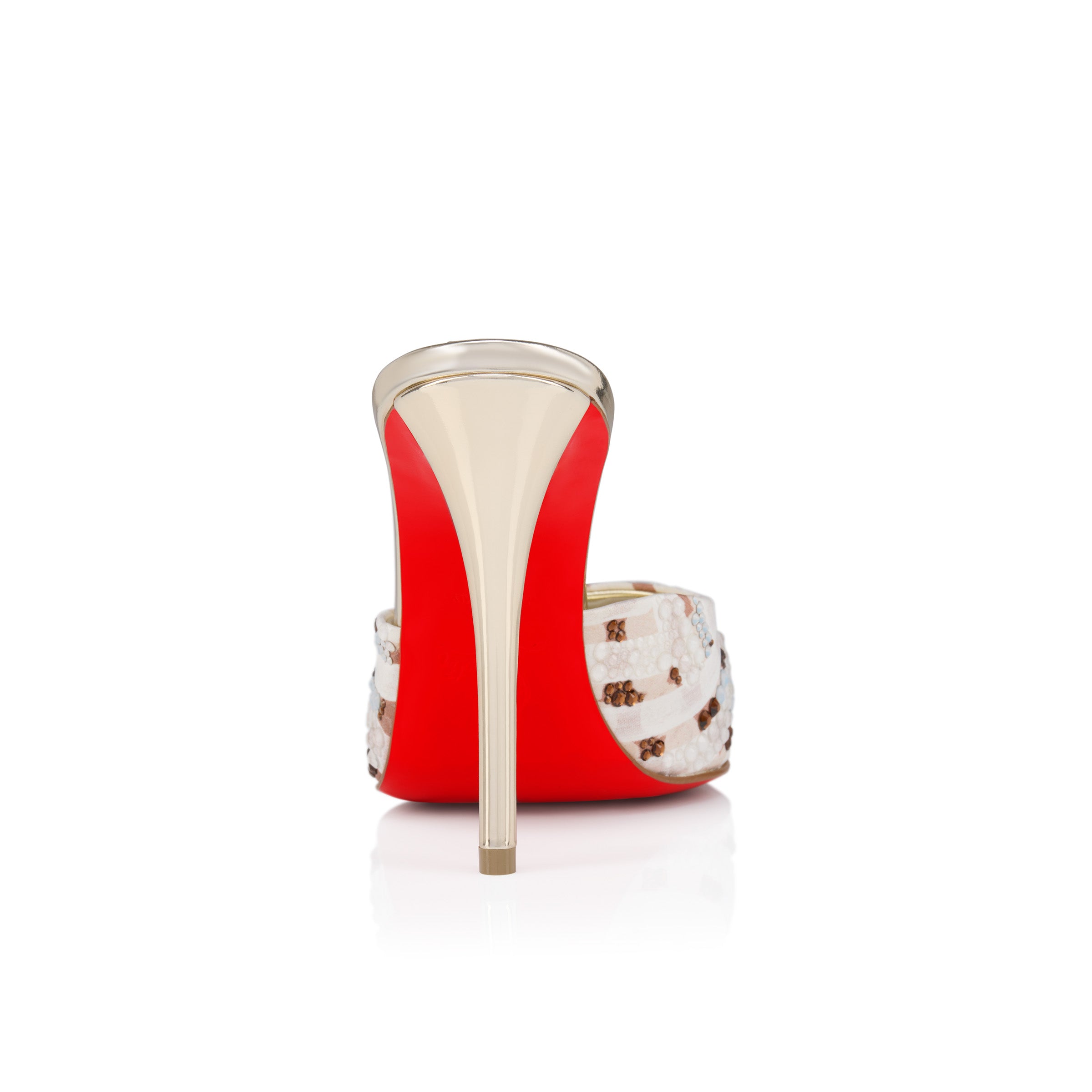 Christian Louboutin Miss Z Mule Gaagal Strass Women Shoes | Color Beige