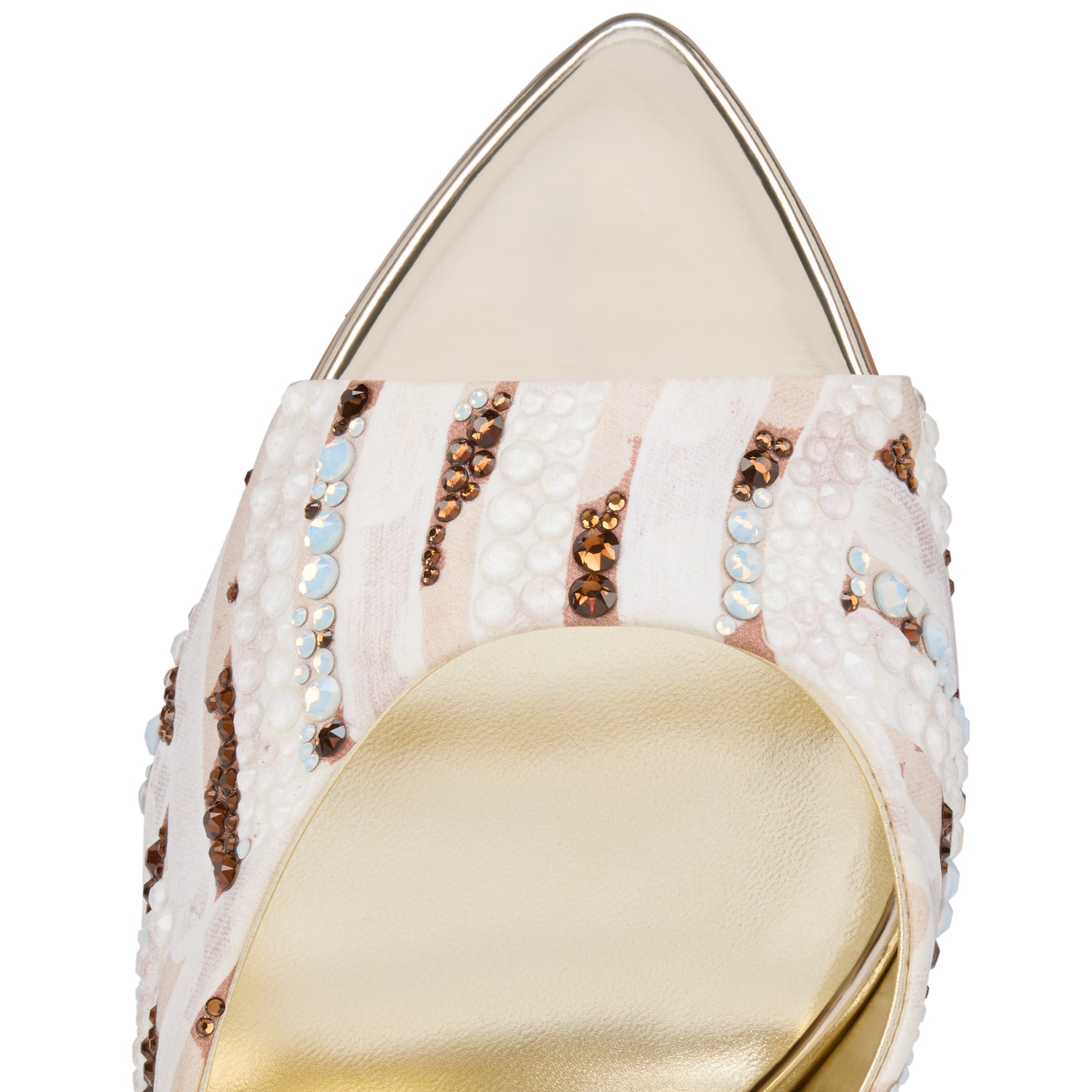 Christian Louboutin Miss Z Mule Gaagal Strass Women Shoes | Color Beige