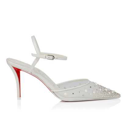 Christian Louboutin Miss Z Riviera Strass Women Shoes | Color White
