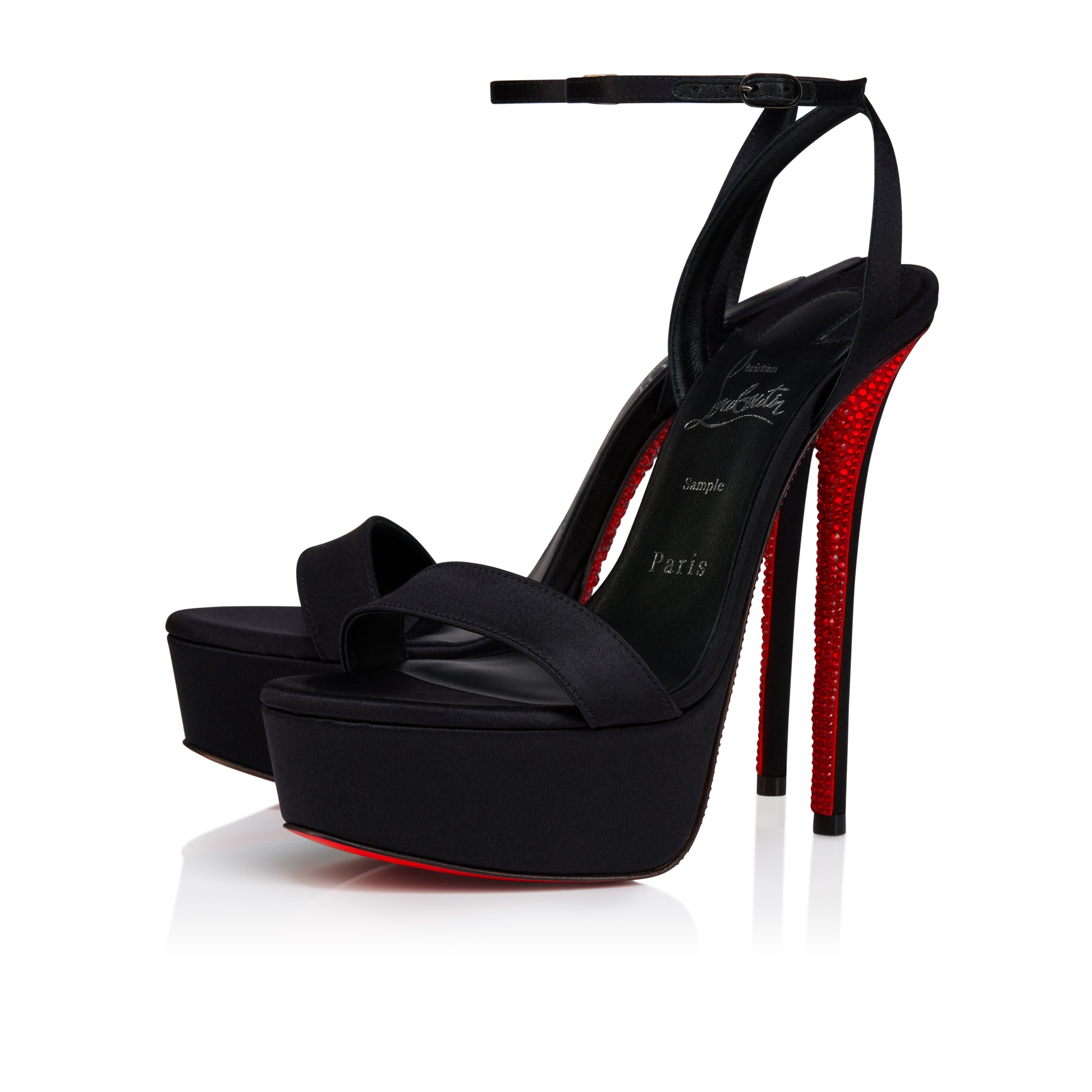 Christian Louboutin Miss Z Sandal Alta Suola Strass Women Shoes | Color Black