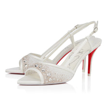 Load image into Gallery viewer, Christian Louboutin Miss Z Sandal Sling Sparkling Women Shoes | Color White
