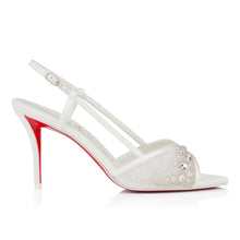 Load image into Gallery viewer, Christian Louboutin Miss Z Sandal Sling Sparkling Women Shoes | Color White
