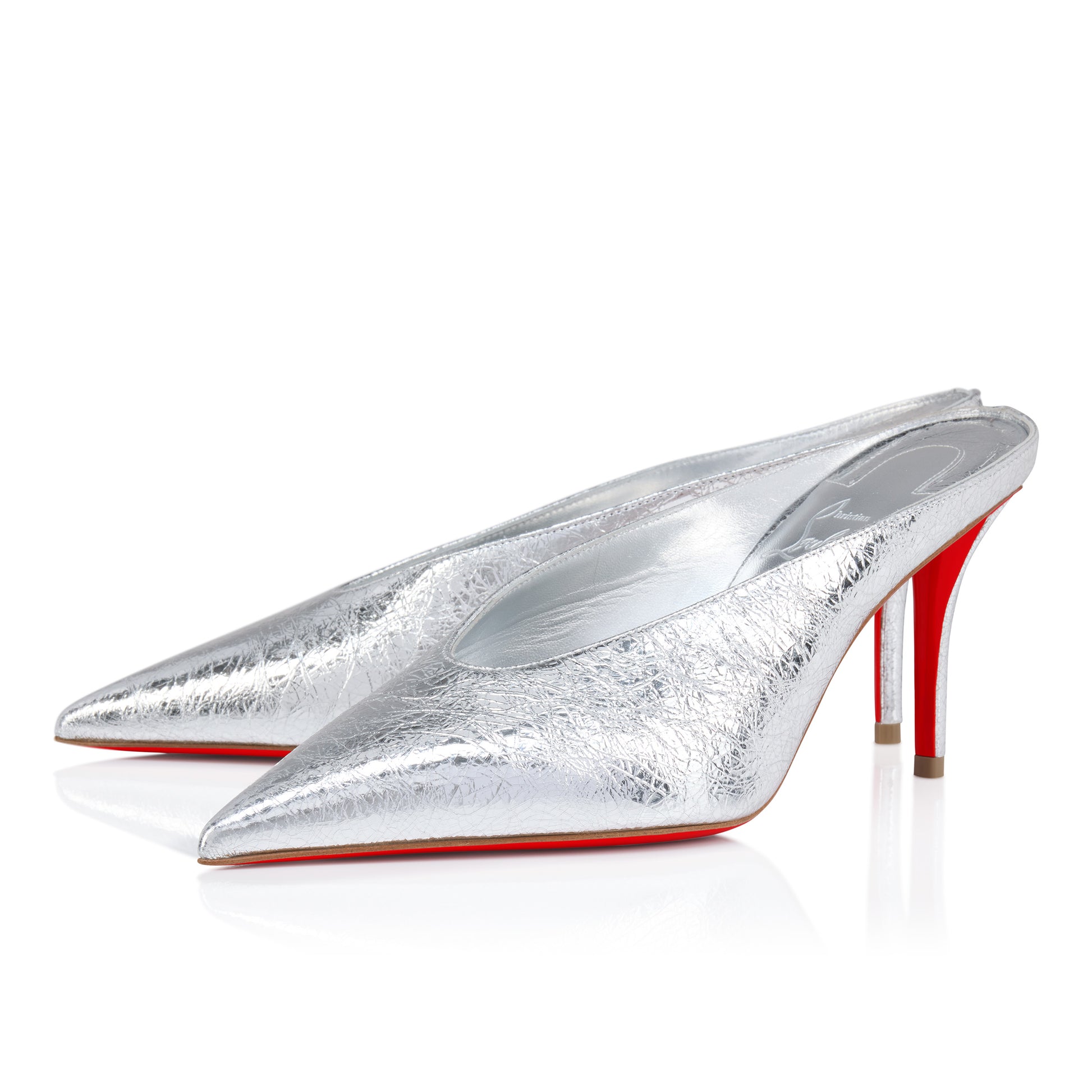 Christian Louboutin Miss Z Slimimule Women Shoes | Color Silver