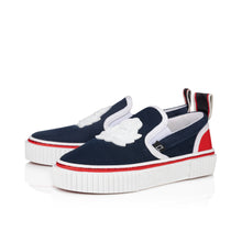 Load image into Gallery viewer, Christian Louboutin Pedrito Boat Crest Kids Unisex Shoes | Color Blue
