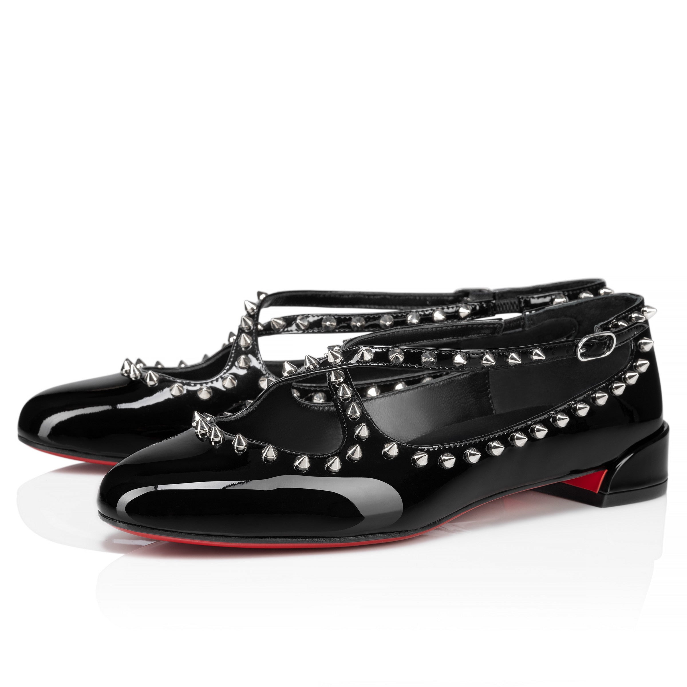 Christian Louboutin Pilouta Jane Spikes Women Shoes | Color Black