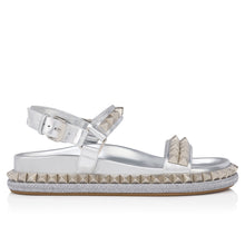 Load image into Gallery viewer, Christian Louboutin Pyrabizz Sandal Women Shoes | Color Silver
