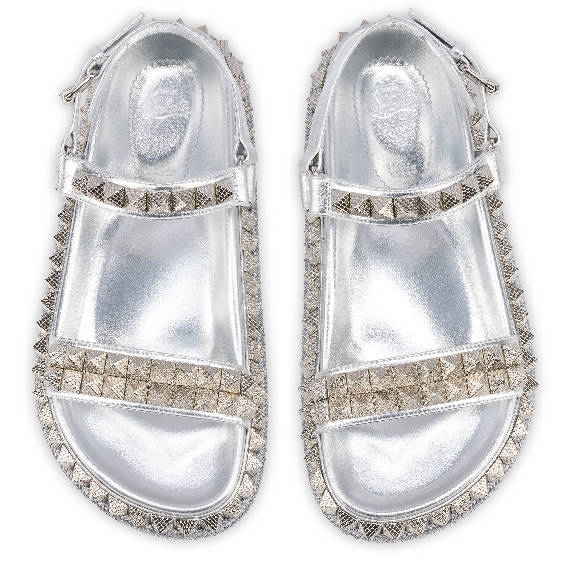 Christian Louboutin Pyrabizz Sandal Women Shoes | Color Silver