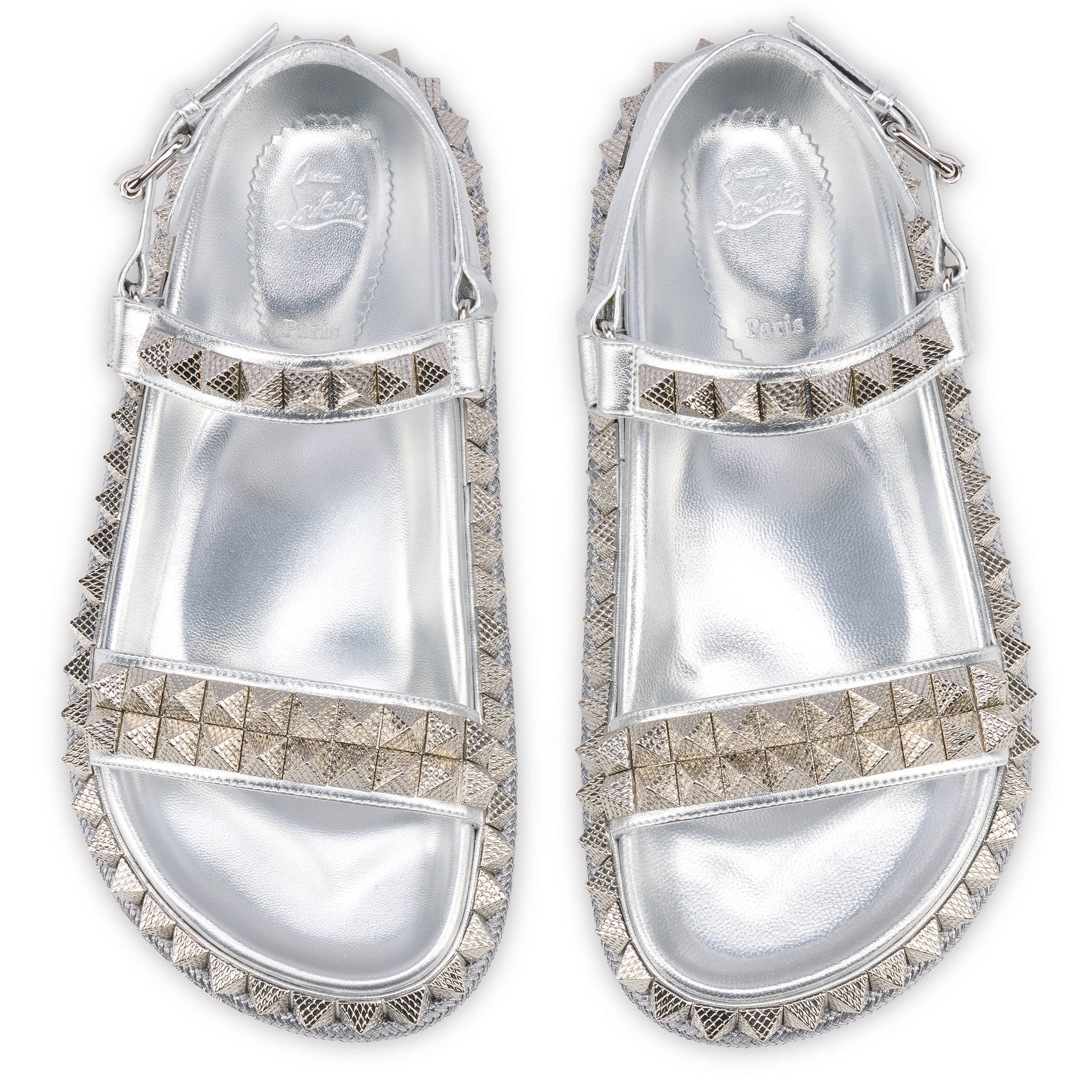 Christian Louboutin Pyrabizz Sandal Women Shoes | Color Silver