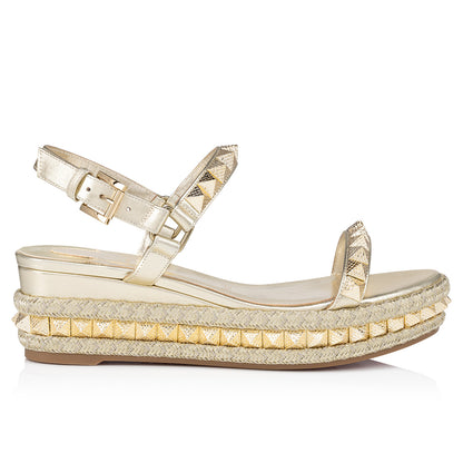 Christian Louboutin Pyraclou Women Shoes | Color Gold