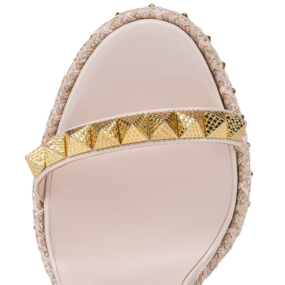 Christian Louboutin Pyraclou Women Shoes | Color Beige