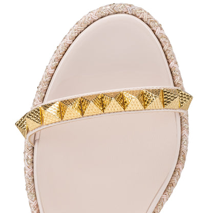 Christian Louboutin Pyraclou Women Shoes | Color Beige