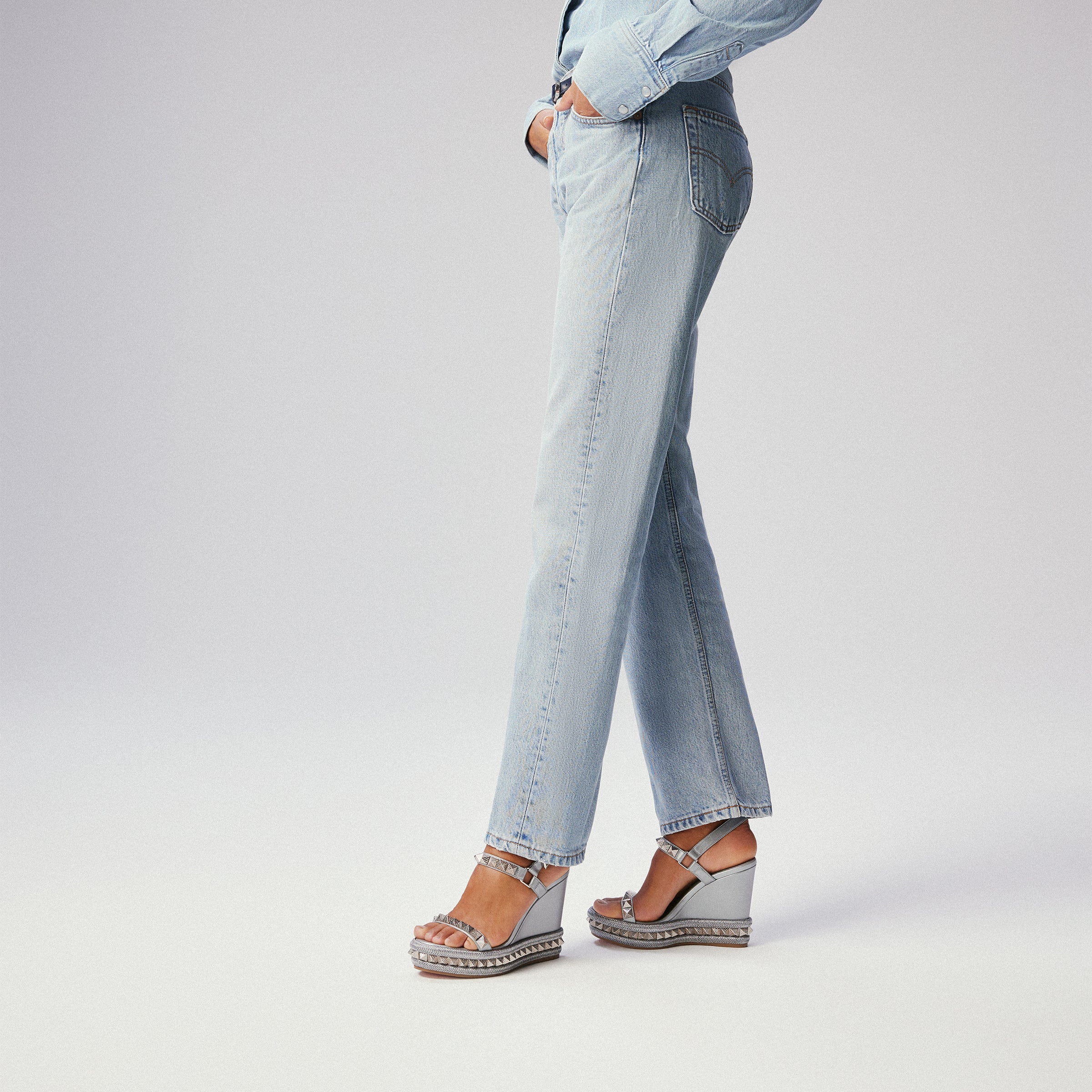 Christian Louboutin Pyraclou Women Shoes | Color Green