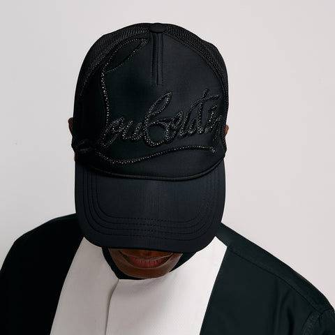 Christian Louboutin Rocknride Strass Men Hats | Color Black