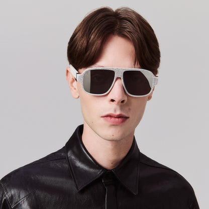 Christian Louboutin Diamond Roller Lb0032 Men Eyewear | Color White