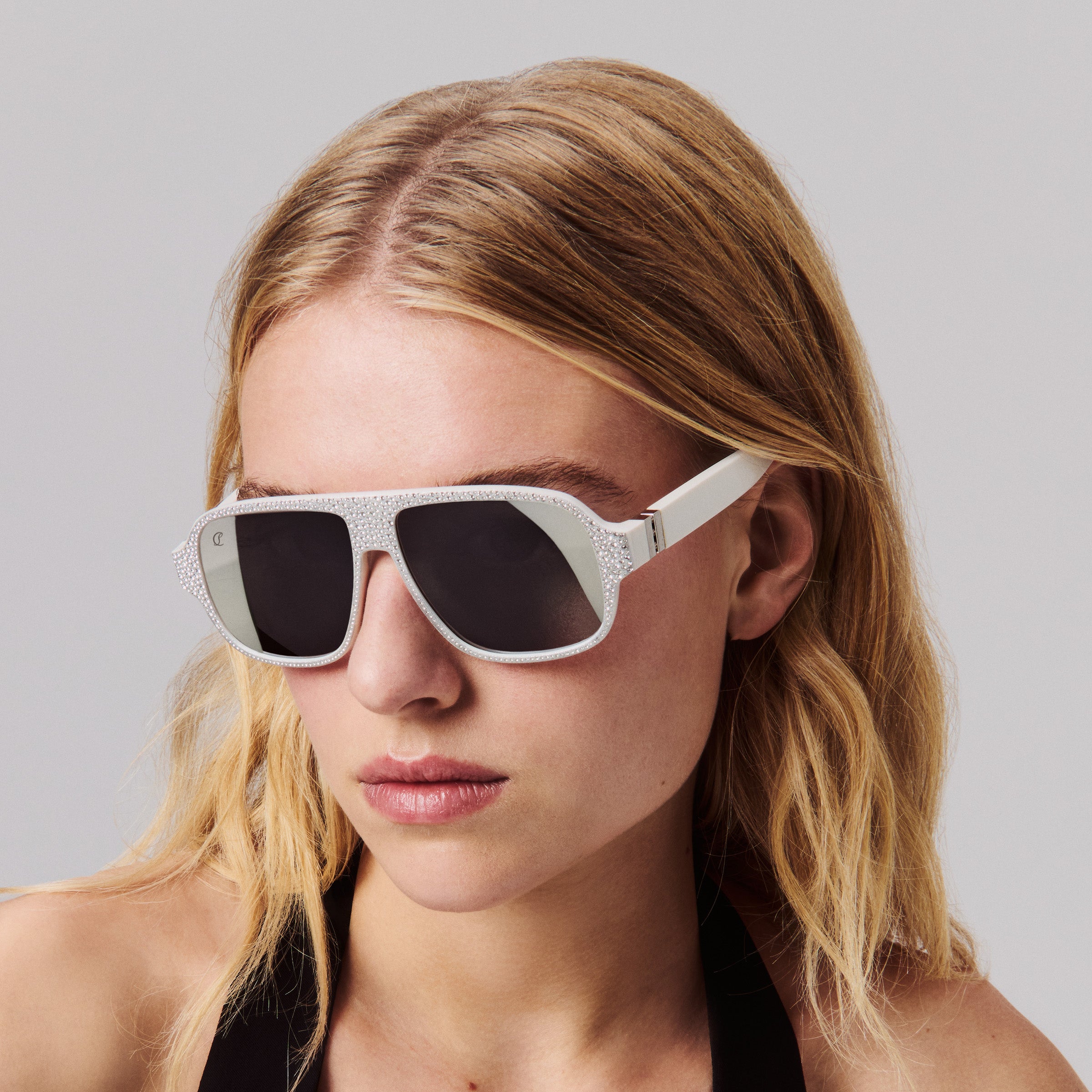 Christian Louboutin Diamond Roller Lb0032 Men Eyewear | Color White