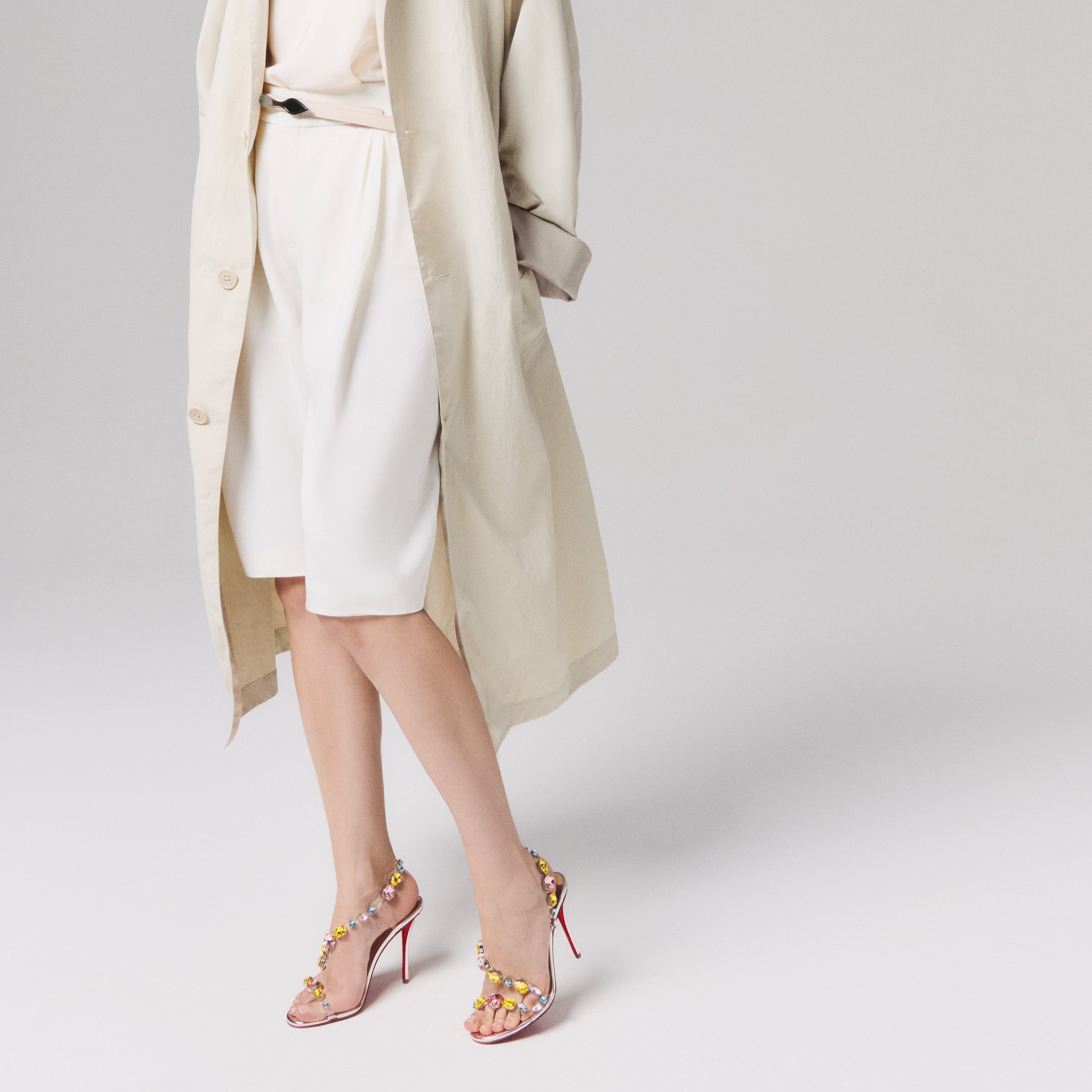 Christian Louboutin Rosa Z Jewel Women Shoes | Color Beige