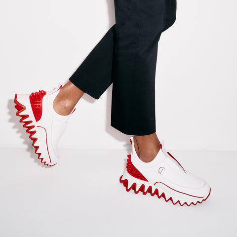 Christian Louboutin Sharkyloub Sp Spikes  Women Shoes | Color White