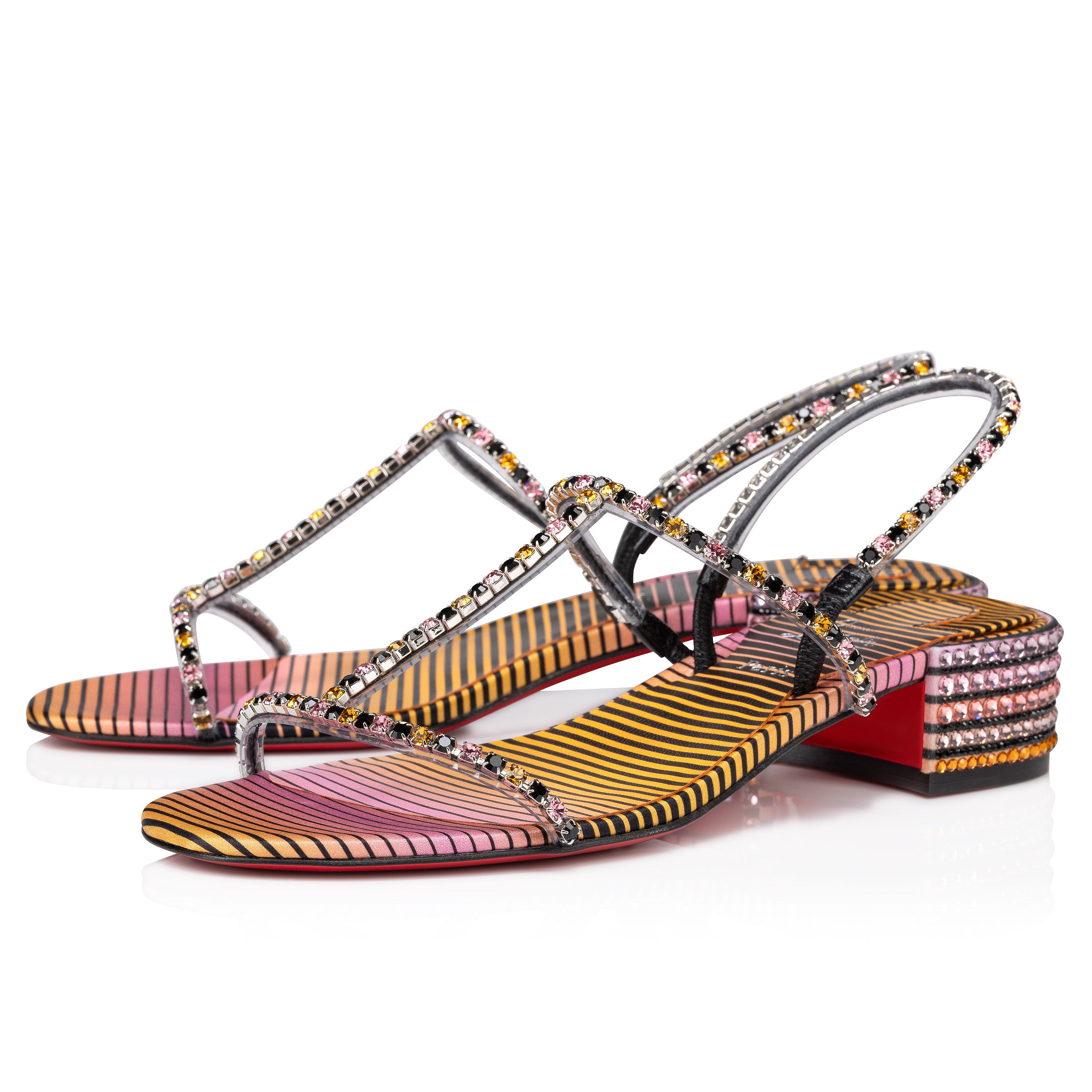 Christian Louboutin Simple Queenie Sandal Strass Aftersun Women Shoes | Color Multicolor