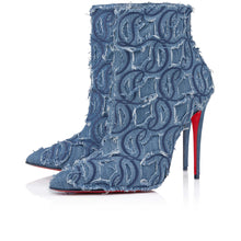 Load image into Gallery viewer, Christian Louboutin So Kate Booty Toile Denim Brodé Women Shoes | Color Blue
