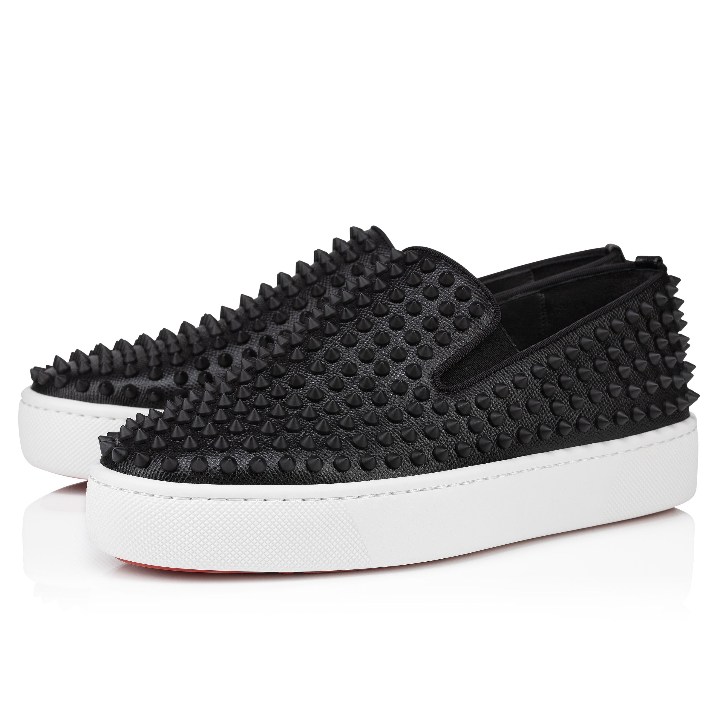 Christian Louboutin Spikeboat Men Shoes | Color Black