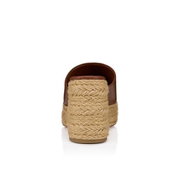 Christian Louboutin Calakala Mule Women Shoes | Color Brown New