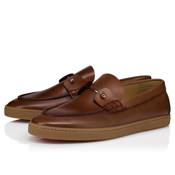 Christian Louboutin Chambeliboat Men Shoes | Color Brown New