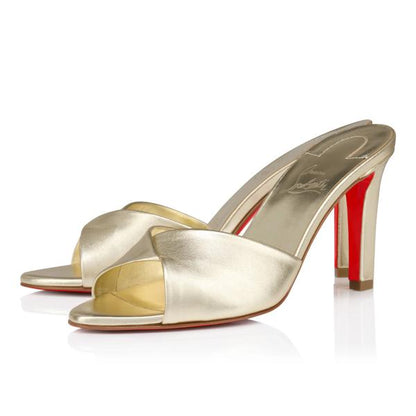 Christian Louboutin Fanny Slide Women Shoes | Color Gold