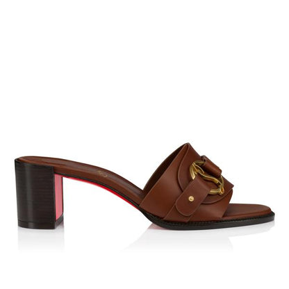 Christian Louboutin Her In Roma Mule Women Shoes | Color Brown New
