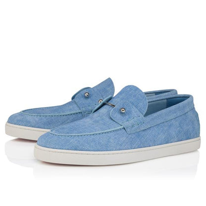 Christian Louboutin Chambeliboat Men Shoes | Color New Blue