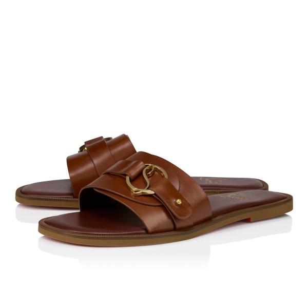 Christian Louboutin Her In Roma Mule Women Shoes | Color Brown New