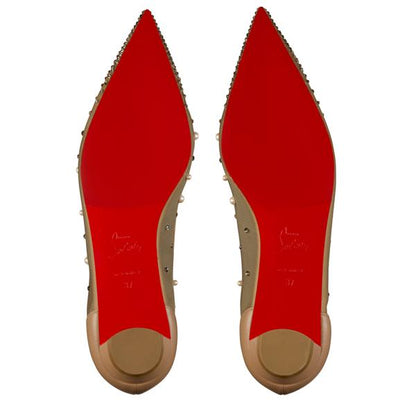 Christian Louboutin Miss Z Degrastrassina Perla Women Shoes | Color Nude