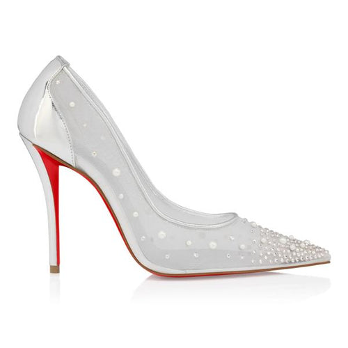 Christian Louboutin Miss Z Degrastrass Perla Women Shoes | Color Silver