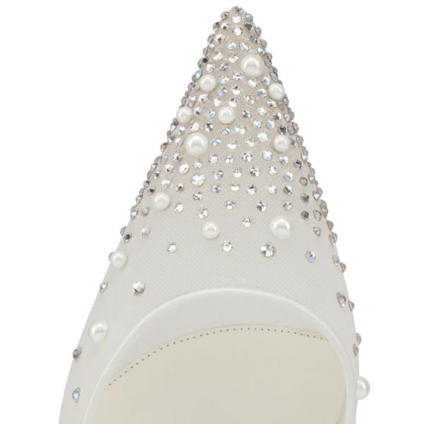 Christian Louboutin Miss Z Riviera Strass Women Shoes | Color White
